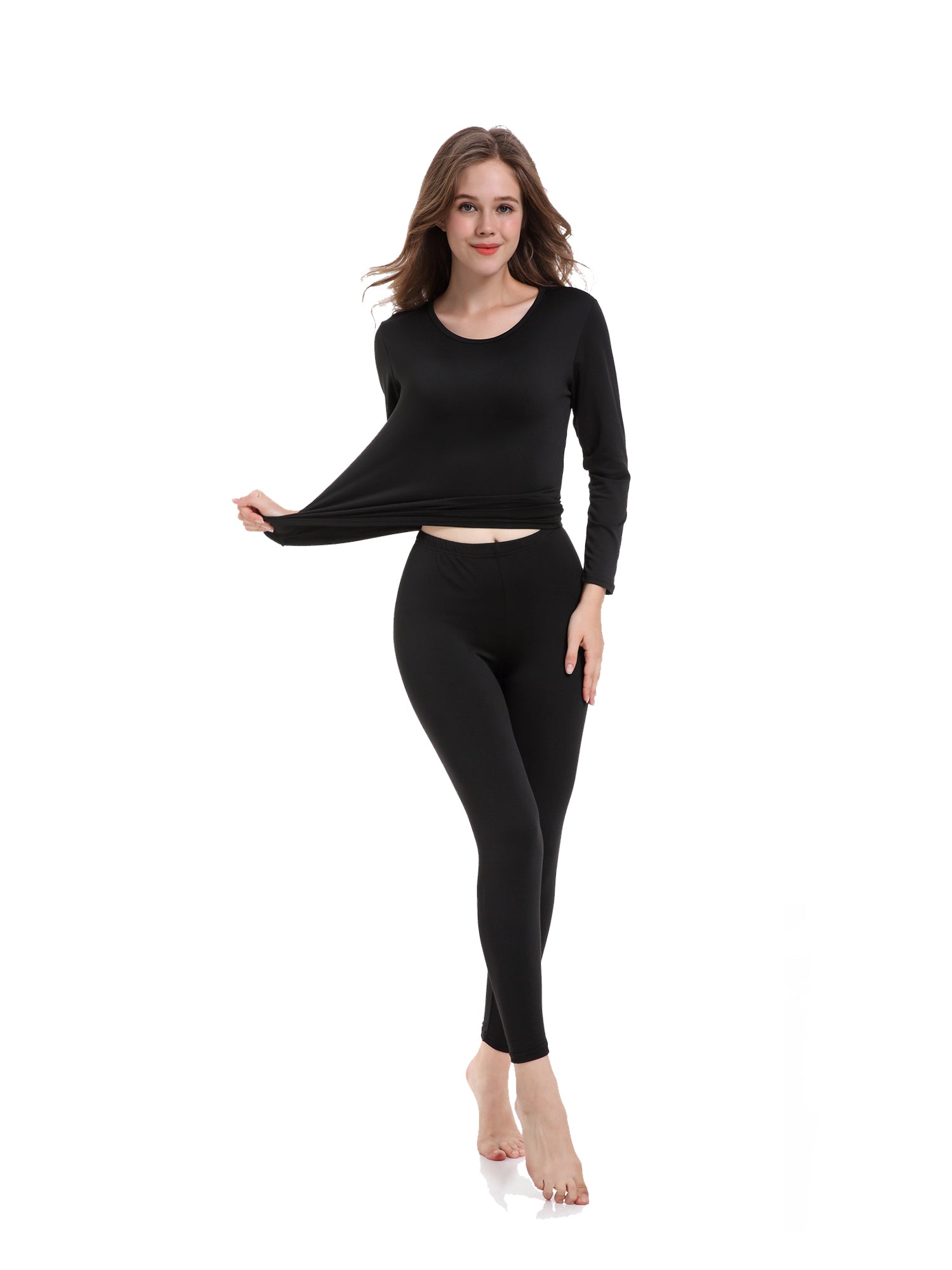 Felina | Cotton Modal Capri Leggings | Super Soft | Lightweight (Black,  X-Large)