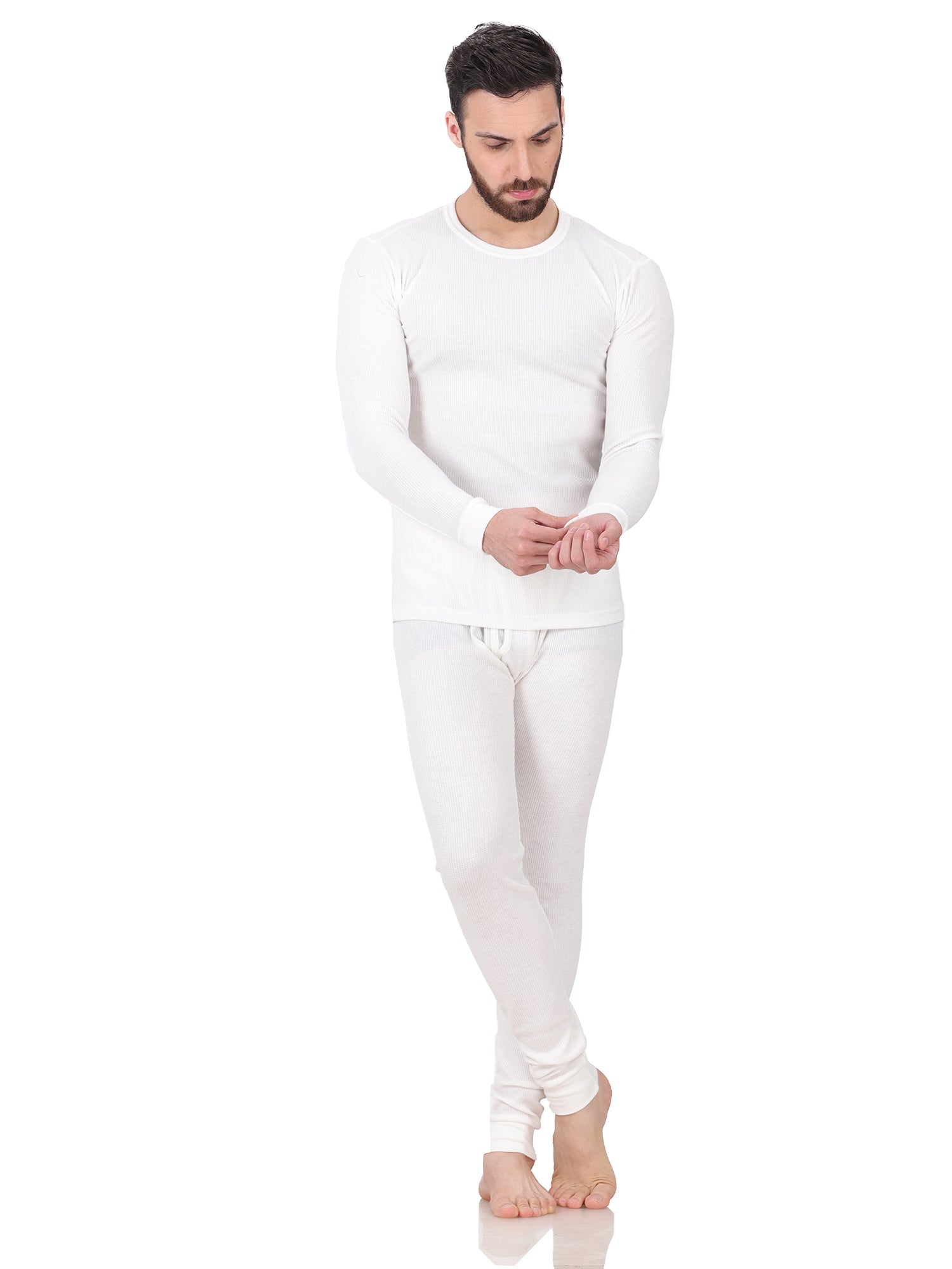 Men's Cotton Waffle Knit Thermal Underwear Set – Place Street